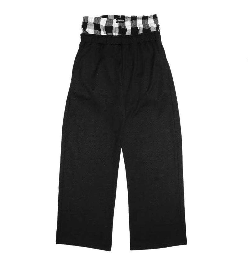 Damen nan lässige Jersey-Loungehose mit elastischem Bund und weitem Bein Echo Archiv