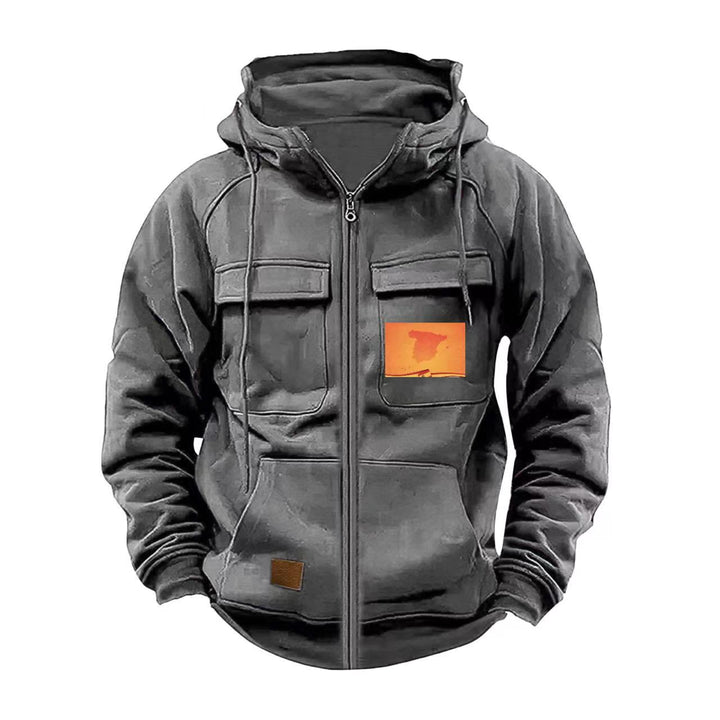 Herren multifunktionale Kapuzenjacke mit praktischen Taschen Echoarchiv