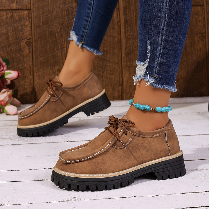 Damen Chunky-Mokassin-Loafer mit profilierter Gummisohle Echoarchiv