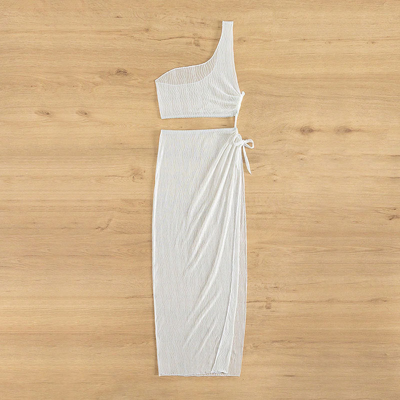 Damen Crop-Top und Wickelrock Set Echo Archiv