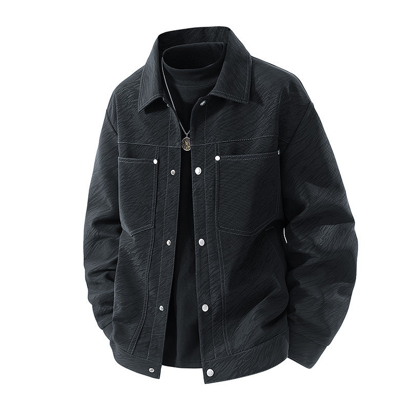Herren Lässige Overshirt Jacke Echo Archiv