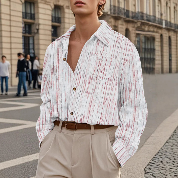 Herren Elegantes Langarmhemd mit raffinierten Strukturdetails Echoarchiv
