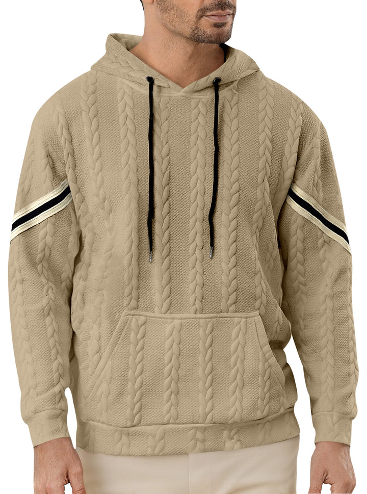 Herren Kapuzenpullover mit strukturiertem Design und kontrastierenden Akzenten Echoarchiv