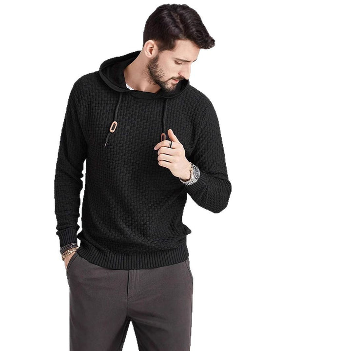 Herren bequemer Kapuzenpullover mit strukturiertem Design und praktischem Kordelzug Echoarchiv