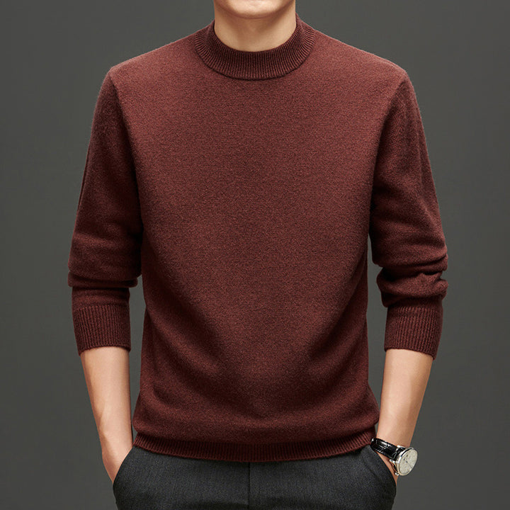 Herren Strickpullover mit rundem Kragen und strukturiertem Design Echoarchiv