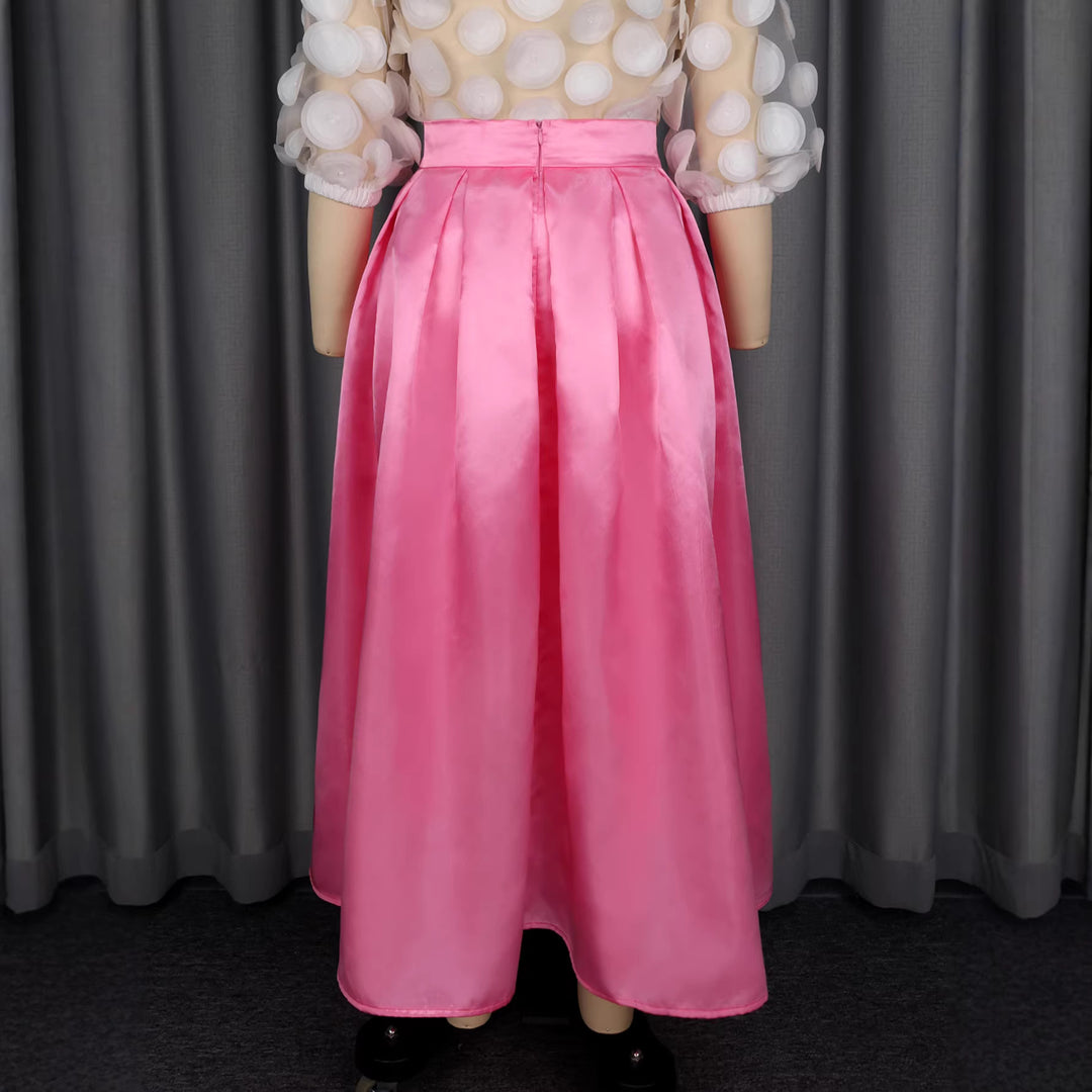 Damen Eleganter Maxirock aus seidig glänzendem Material Echo Archiv