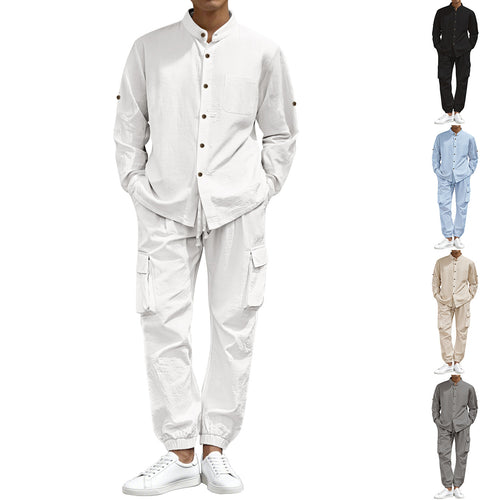Herren Cargo-Set mit Stehkragen und elastischen Bündchen Echoarchiv