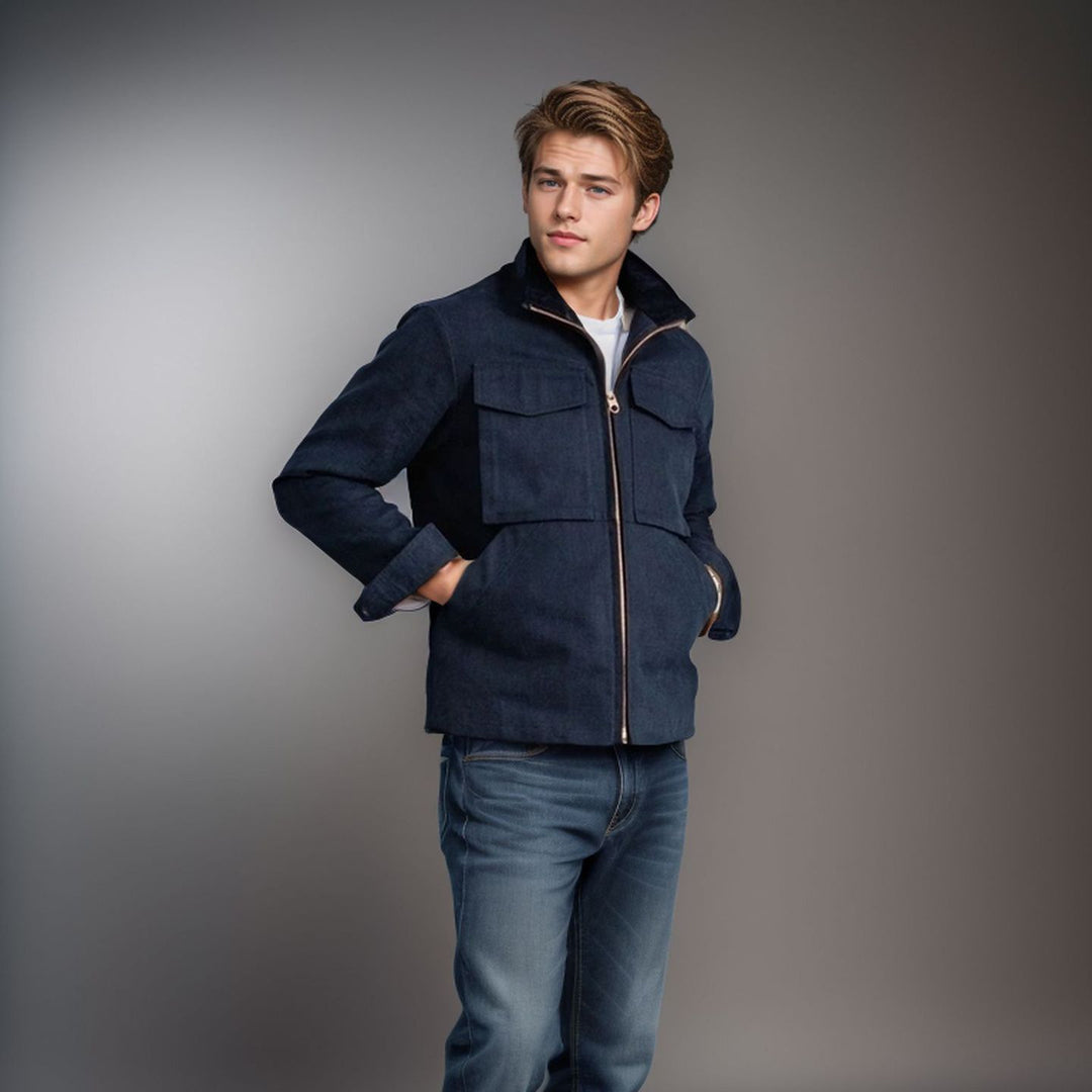 Herren modische Utility-Jacke mit praktischen Taschen und modernem Schnitt Echoarchiv