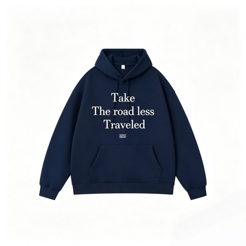 Unisex Oversize-Kapuzenpullover mit Statement-Print und Kängurutasche Echo Archiv