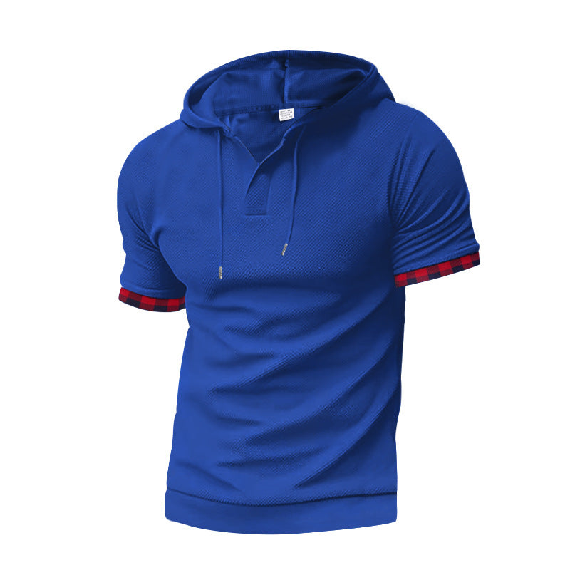 Herren modernes Kapuzenshirt mit strukturiertem Design und kontrastierenden Ärmeln Echoarchiv