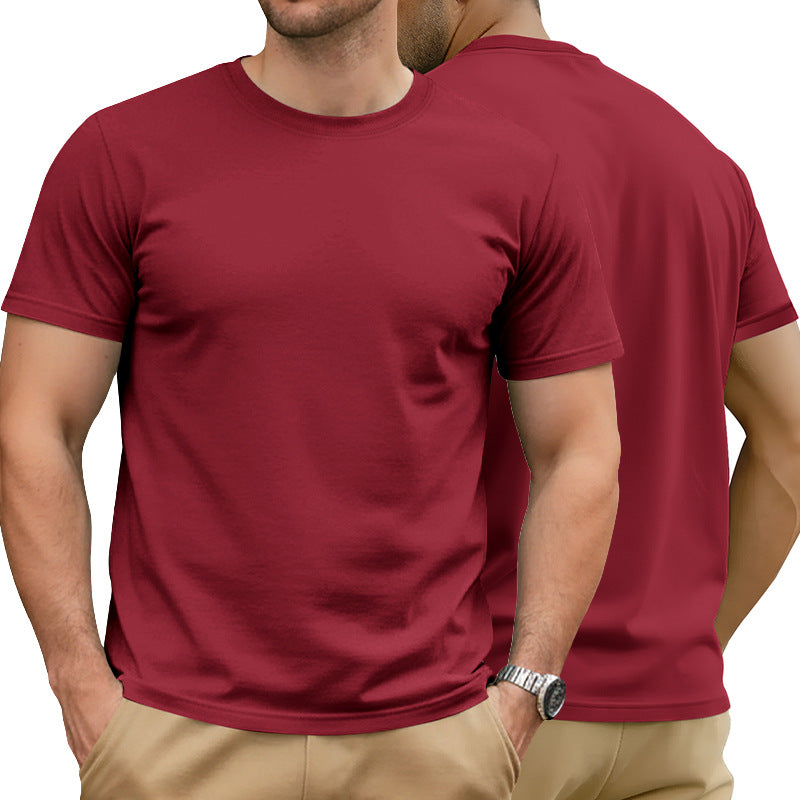 Herren nan Basic Kurzarm-T-Shirt aus hochwertigem Baumwollmix mit Rundhalsausschnitt, flachen Nähten und Regular Fit Echo Archiv
