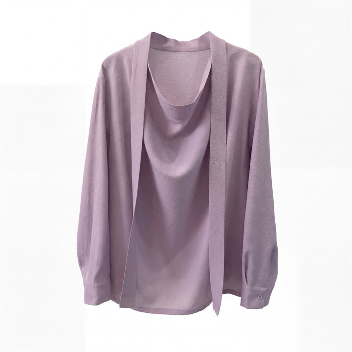 Damen Eleganter Drapierter Vordercardigan Echoarchiv