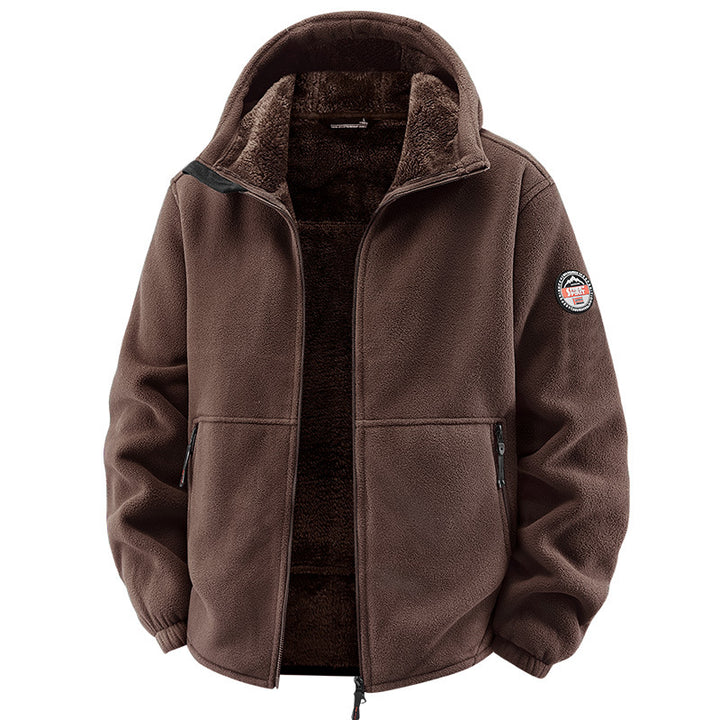Herren Fleecejacke mit Kapuze und Teddy-Innenfutter Echo Archiv