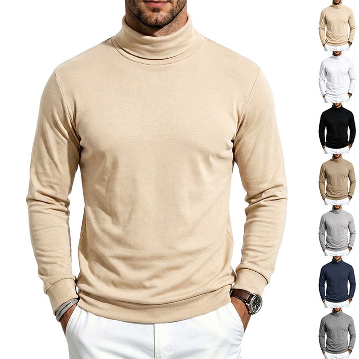 Herren schmal geschnittener Feinstrick-Rollkragenpullover Echoarchiv
