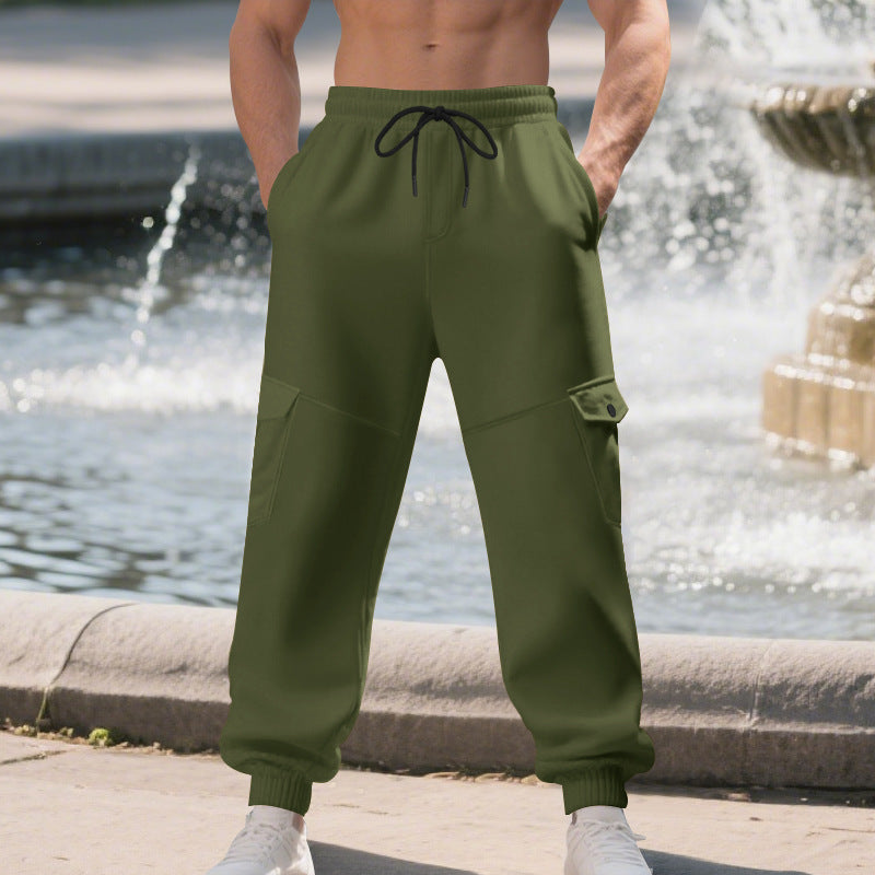 Herren Cargo-Jogginghose mit erweiterten Taschen und elastischem Bund Echoarchiv