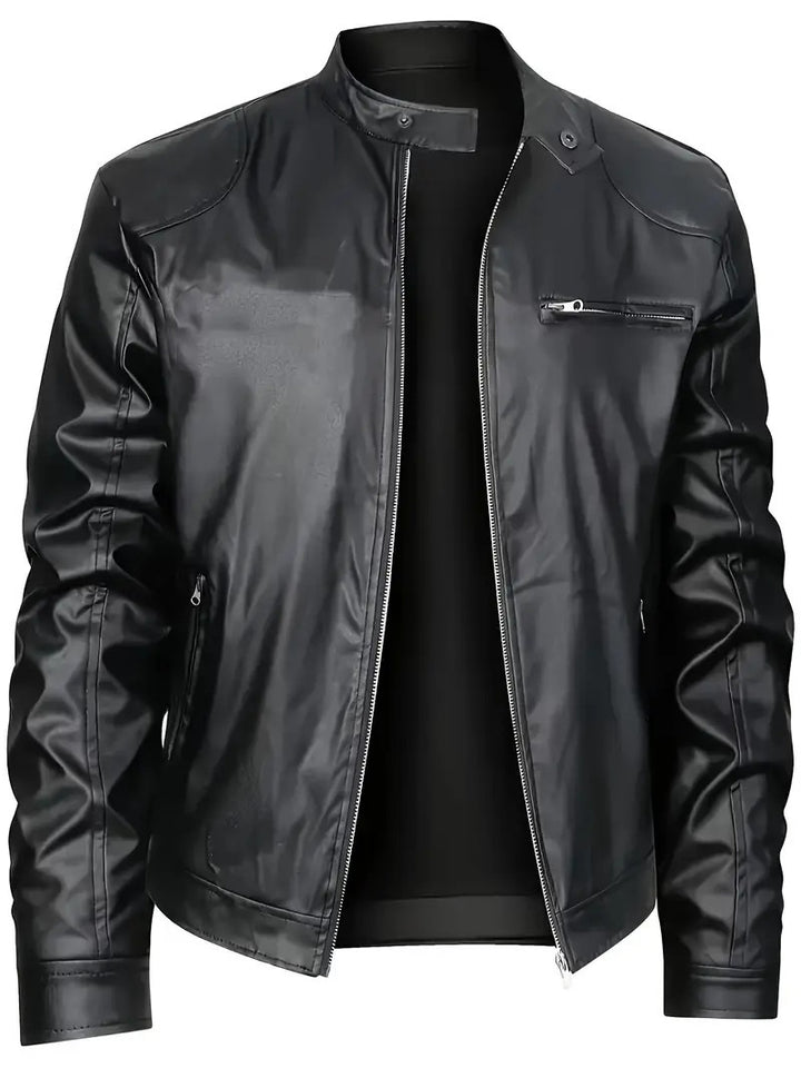 Herren elegante Kunstlederjacke mit modernem Design Echoarchiv