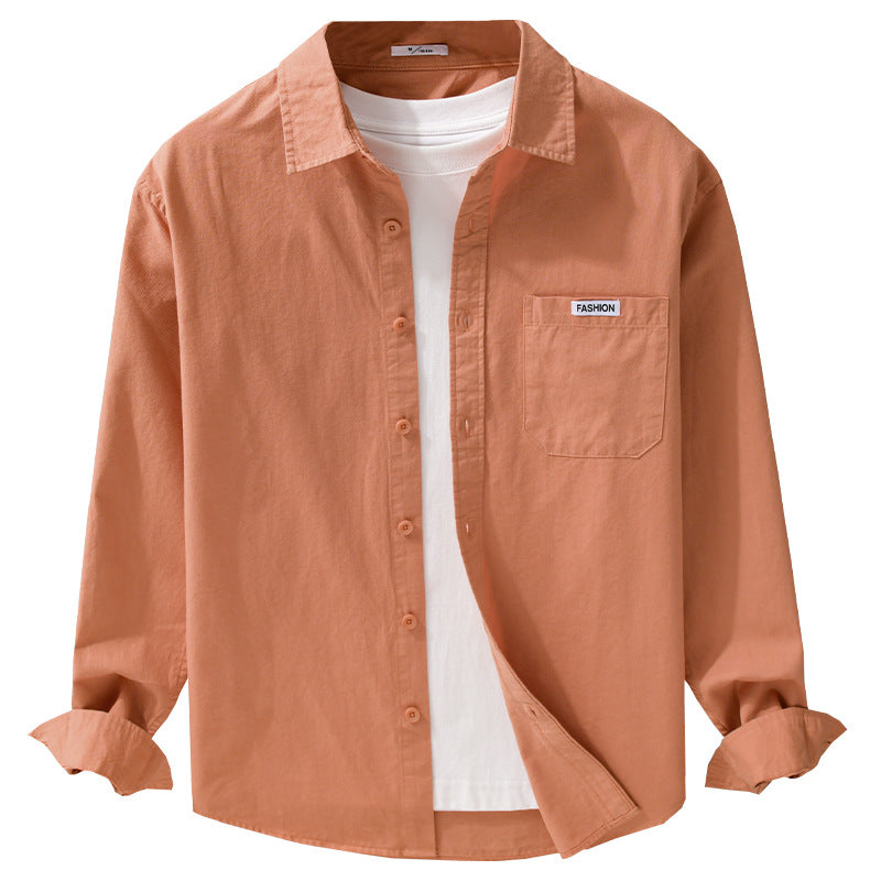 Herren Leichtes Baumwoll-Overshirt mit Brusttasche, Soft‑Touch und Relaxed-Schnitt Echoarchiv