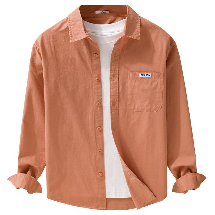 Herren Leichtes Baumwoll-Overshirt mit Brusttasche, Soft‑Touch und Relaxed-Schnitt Echoarchiv