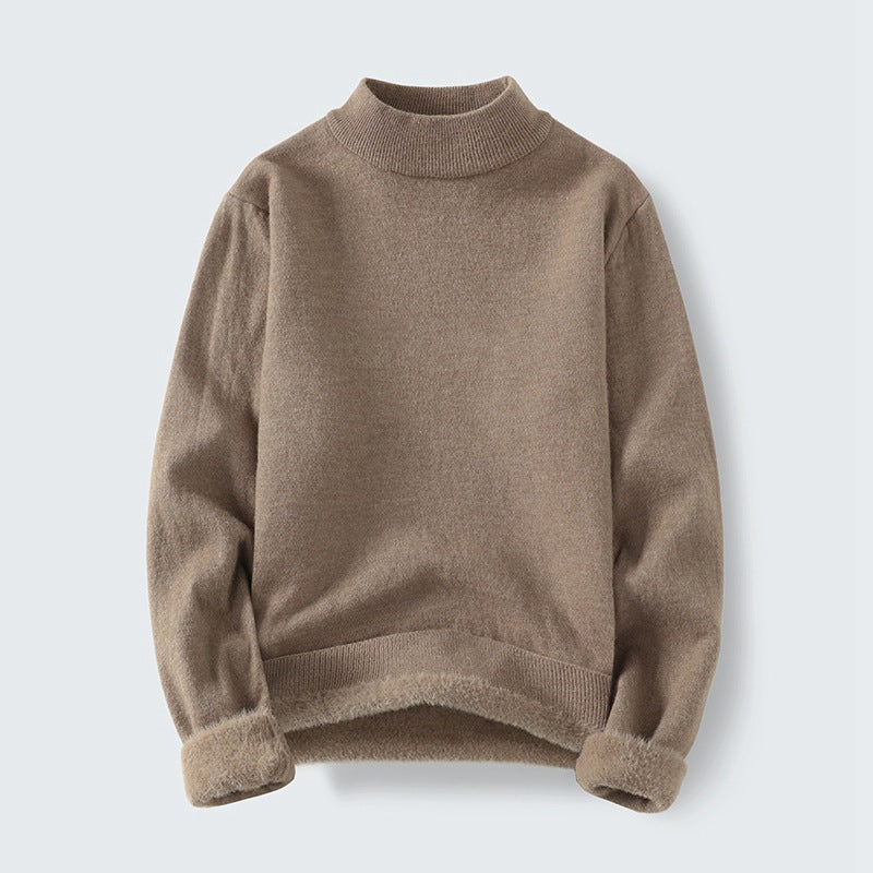 Damen Feinstrick-Mockneck-Pullover mit wärmendem Fleece-Innenfutter und umgeschlagenen Teddy-Bündchen Echo Archiv