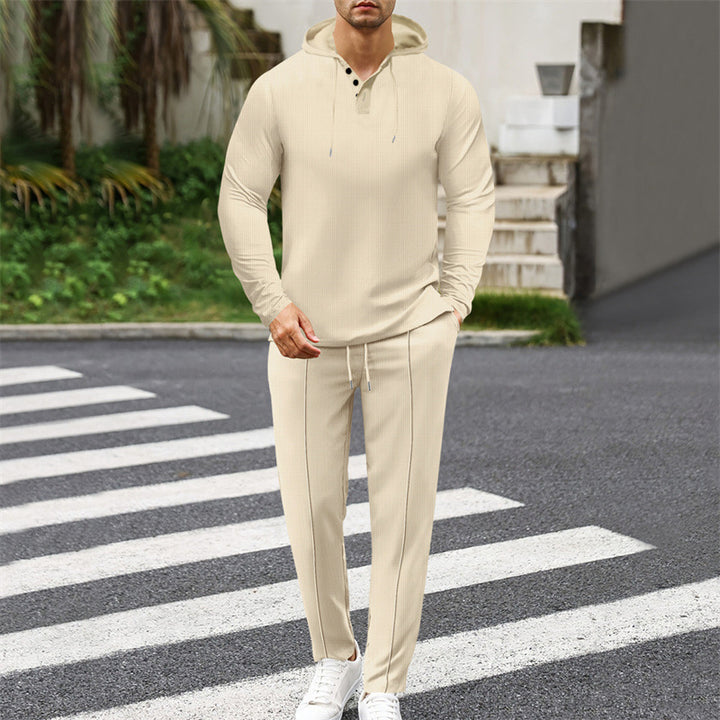 Herren modisches Hoodie-Set mit sportlichem Schnitt und praktischen Funktionen Echoarchiv
