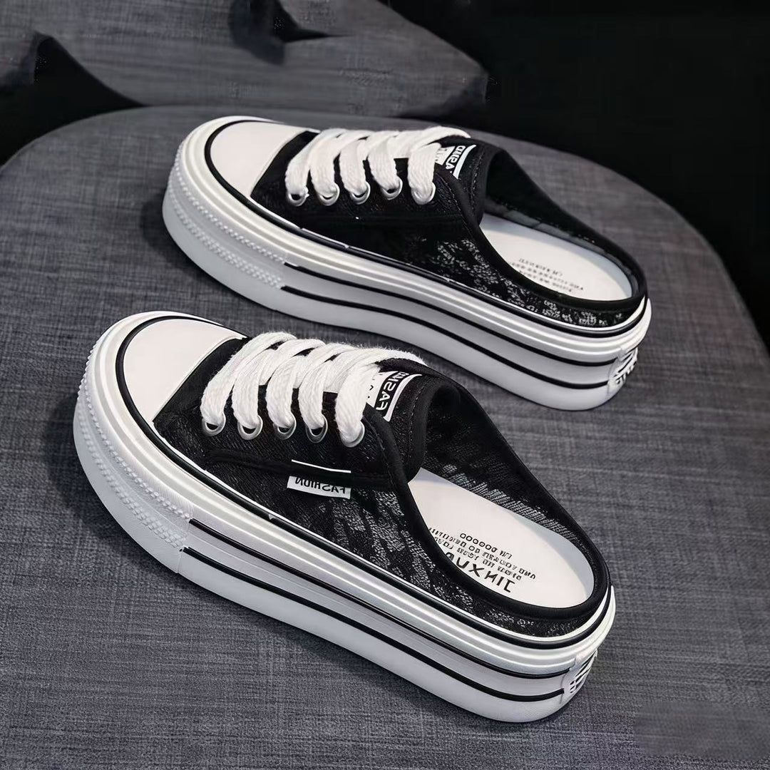 Damen Plattform Sneaker mit luftiger Canvas-Oberfläche und rutschfester Sohle Echo Archiv