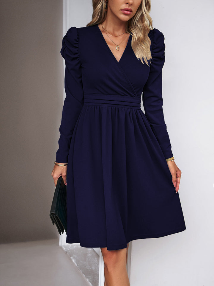 Damen Elegantes Wickelkleid mit Puffärmeln Echo Archiv 1788131704