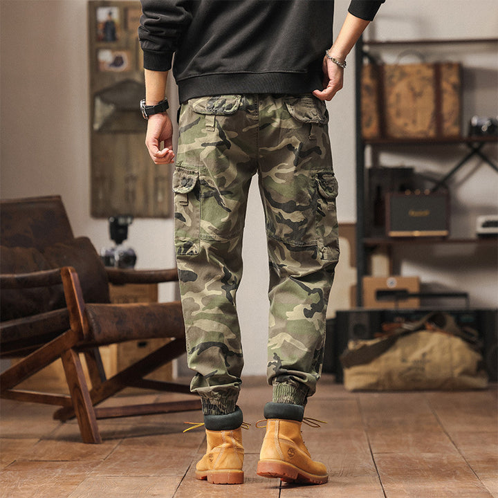 Herren Military-Style Cargo-Jogger aus Baumwollmix mit elastischem Tunnelzugbund und modularen Klappentaschen Echo Archiv