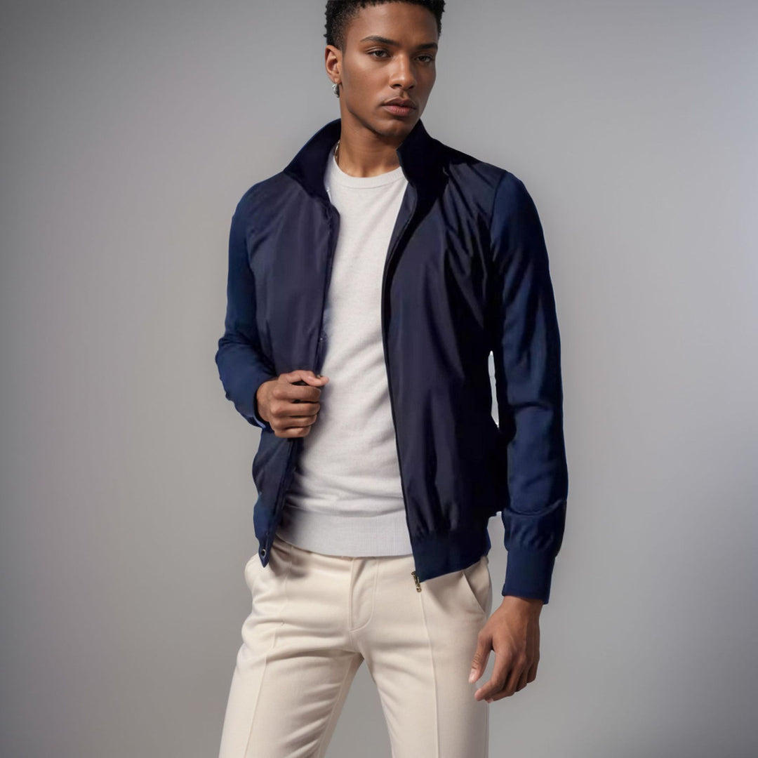 Herren lässige Sommerjacke im minimalistischen Design mit praktischen Reißverschlusstaschen Echoarchiv