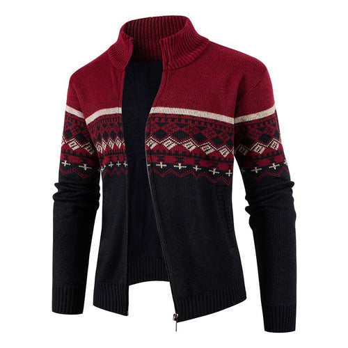 Herren modische Strickjacke mit hohem Kragen Echoarchiv