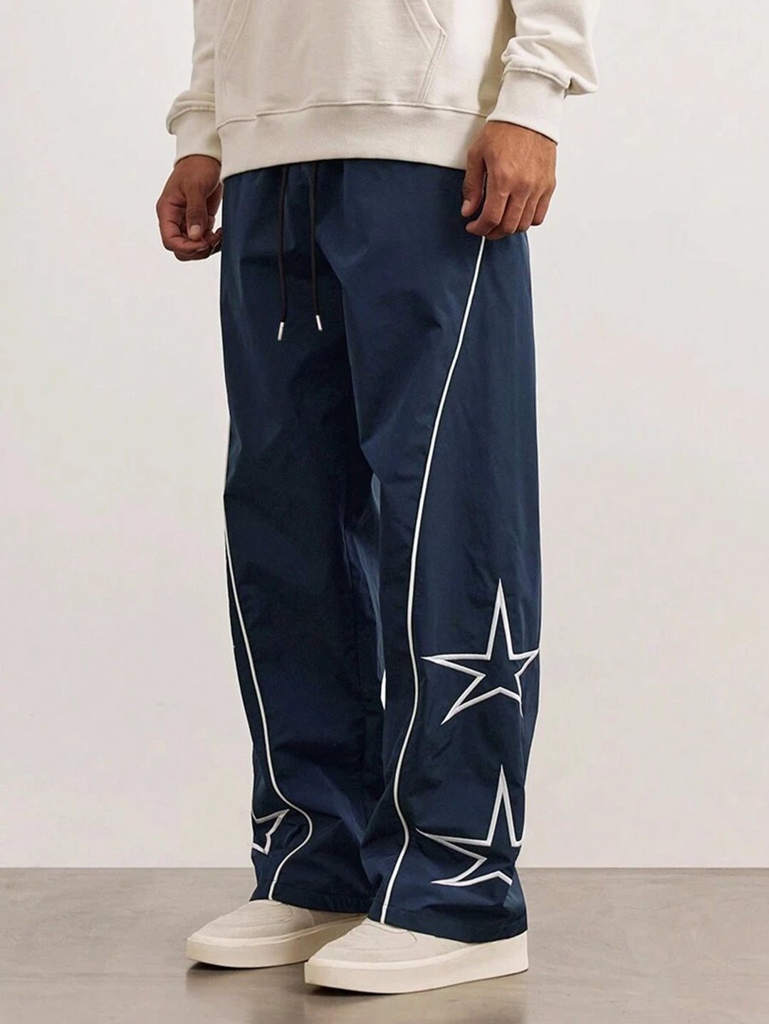 Herren lässige Chino-Hose mit Sternen-Muster Echoarchiv