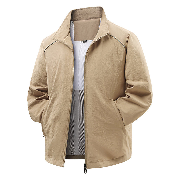 Herren  leichte verpackbare Zip-Up Windbreaker-Jacke mit atmungsaktivem Mesh-Futter und reflektierenden Schulterpaspeln Echo Archiv