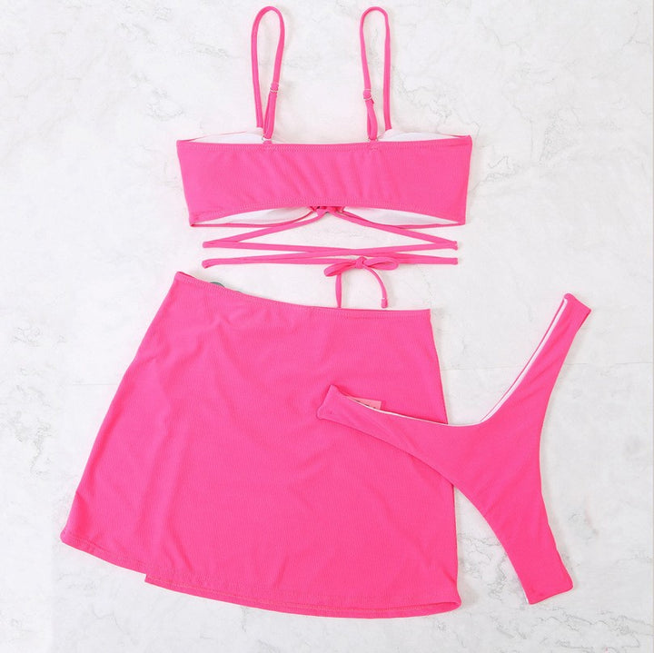 Damen Bikini-Set mit elegantem Knopf-Detail und hohem Beinausschnitt Echo Archiv