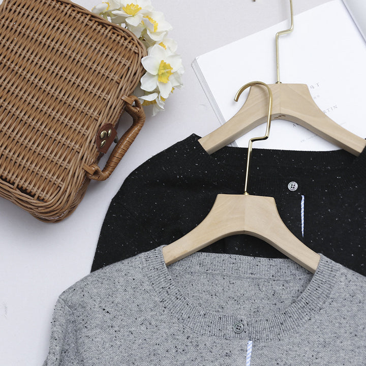 Damen Kurz geschnittener Feinstrick-Cardigan mit kontrastierenden Hemdblusenmanschetten Echo Archiv