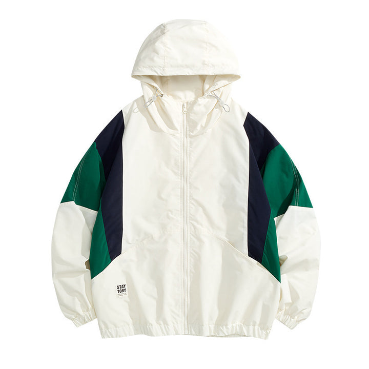 Damen Sportjacke mit Kapuze und Farbblock-Design Echo Archiv