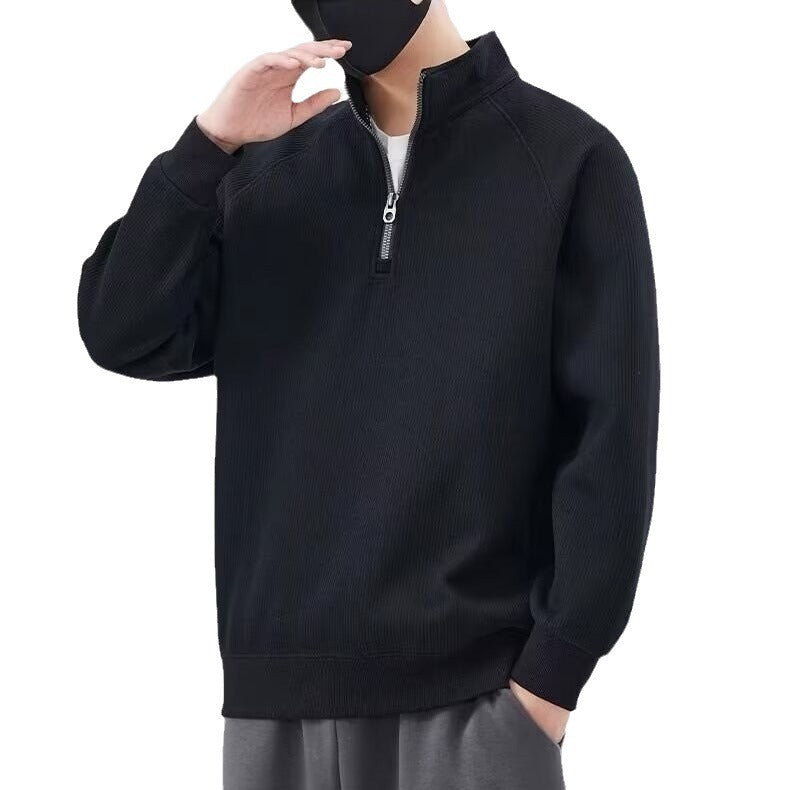 Herren Pullover mit hohem Kragen und Reißverschluss Echoarchiv