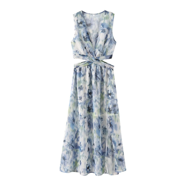 Damen Maxikleid mit elegantem, floralem Design und raffiniertem Rückenausschnitt Echo Archiv