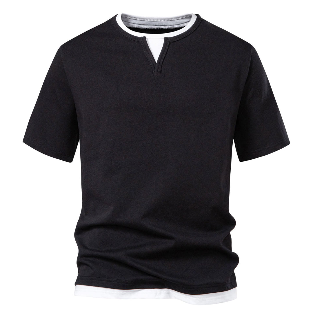 Herren Langarmshirt mit Lagen-Look und markantem Schlitzkragen Echo Archiv