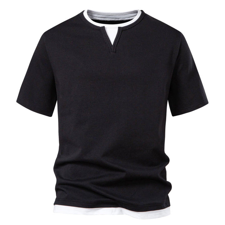 Herren Langarmshirt mit Lagen-Look und markantem Schlitzkragen Echo Archiv