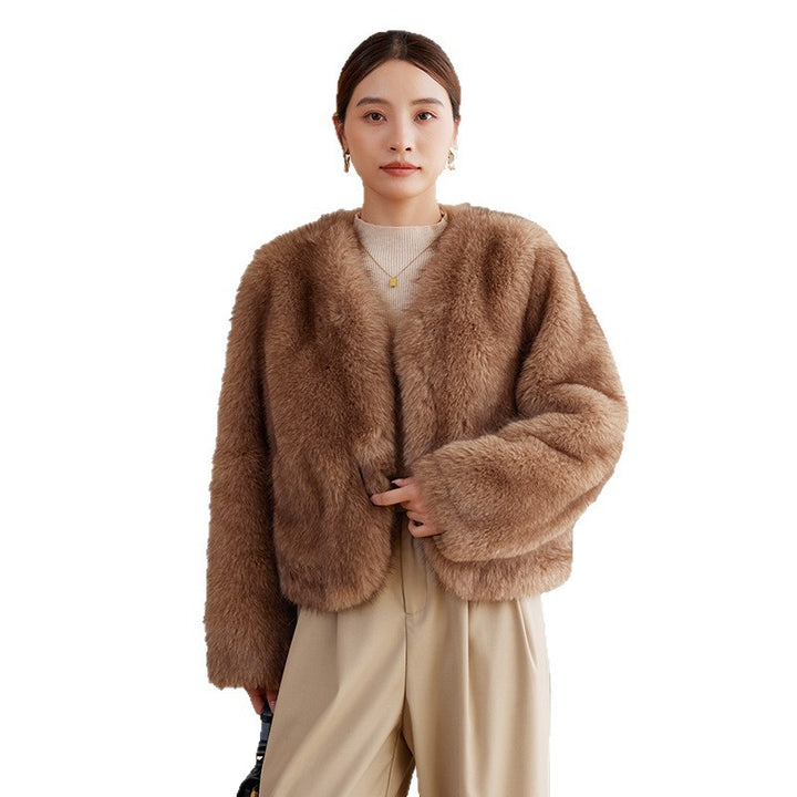 Damen Eleganter Felljacke Echo Archiv