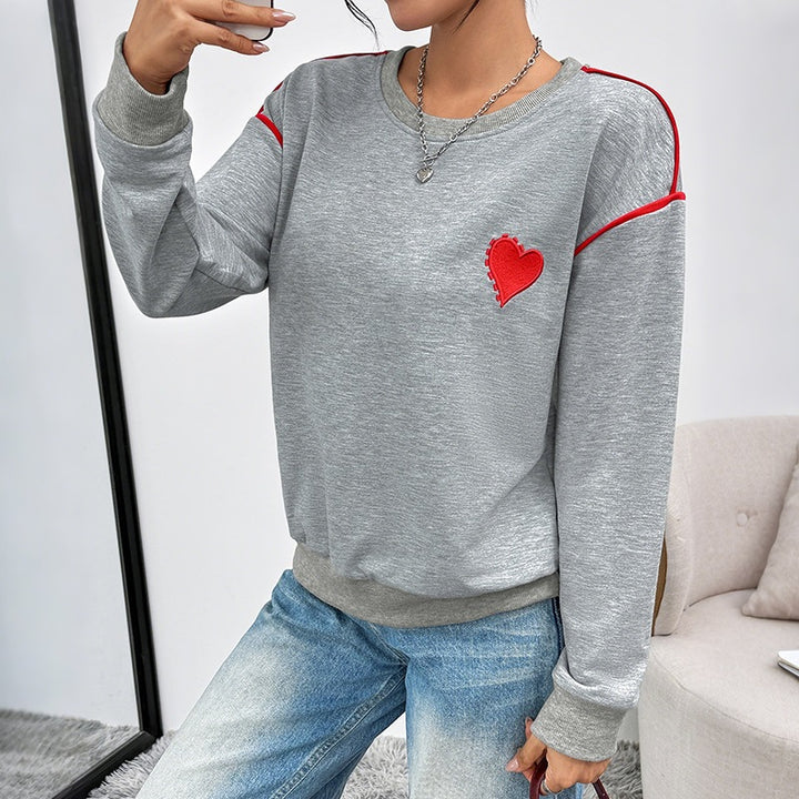 Damen Lässiger Pullover mit Herzdesign Echo Archiv
