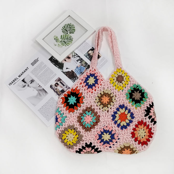 Damen Handgefertigte Häkel-Shopper-Tasche Echo Archiv