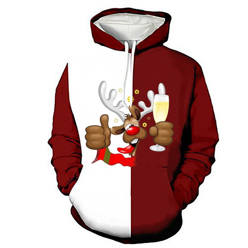 Damen Lustiger Kapuzenpullover mit Weihnachtsmotiv Echoarchiv