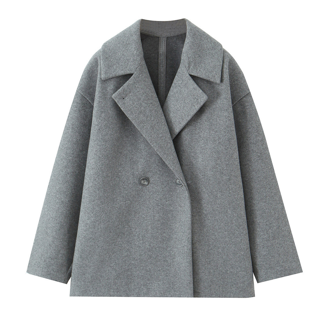 Damen Kurzgeschnittener Oversize Wollmix-Mantel mit weiter Schalkragen Echoarchiv