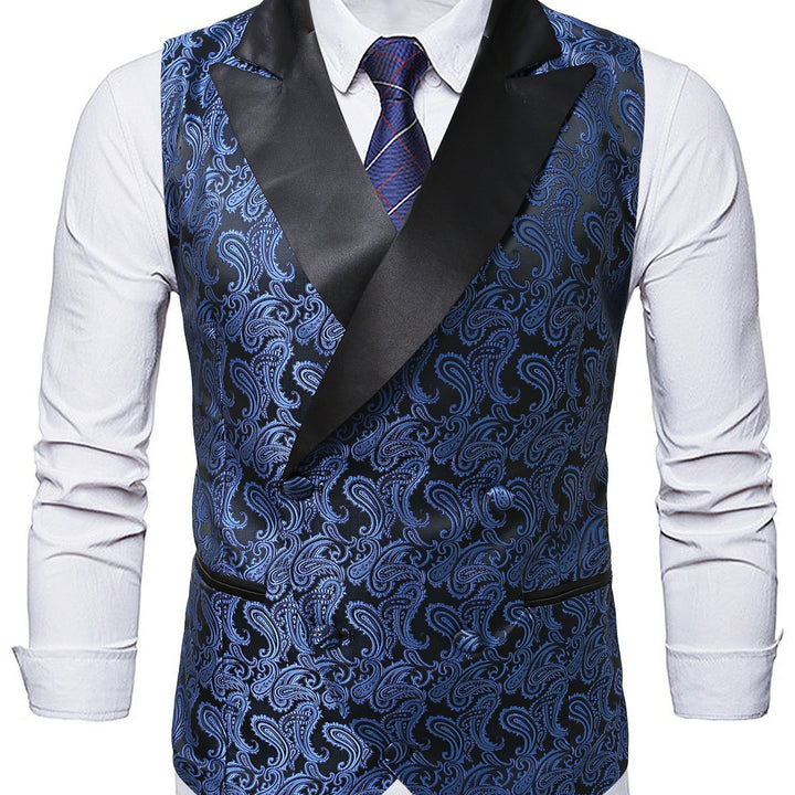 Herren elegante Brokatweste mit schimmerndem Satinrevers Echoarchiv