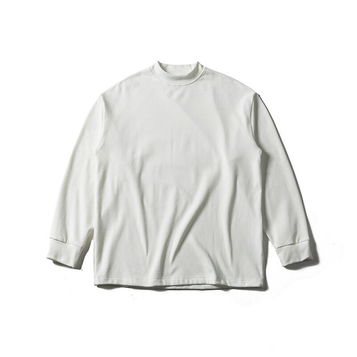 Unisex Oversize-Langarmshirt mit Mockneck aus Baumwollmischung Echoarchiv