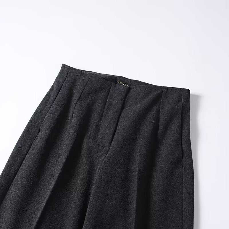 Damen Hochtaillierte Bügelfalten-Hose mit weitem Bein und klassischem Tailoring Echo Archiv