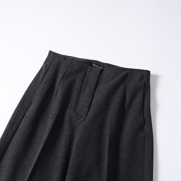 Damen Hochtaillierte Bügelfalten-Hose mit weitem Bein und klassischem Tailoring Echo Archiv