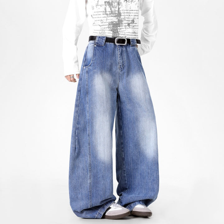 Herren Extraweite Baggy-Jeans mit extrem weitem Bein, tiefem Schritt & markanter Used-Waschung Echoarchiv
