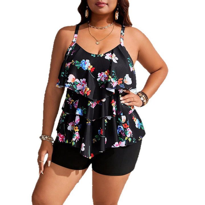 Damen Tankini mit voluminösem Rüschendesign und Shorts Echo Archiv