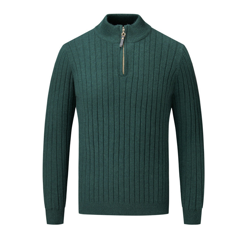 Herren Pullover mit modernem Stehkragen und ergänzendem Reißverschluss Echoarchiv